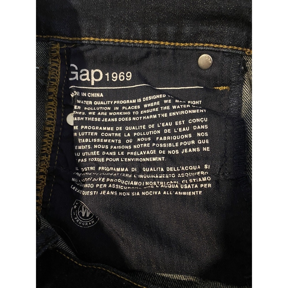 GAP 1969 Skinny Jeans Size 25 Short Blue Stretch Distressed Hem - Picture 8 of 10